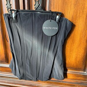 White Fox Boutique Black Corset Top